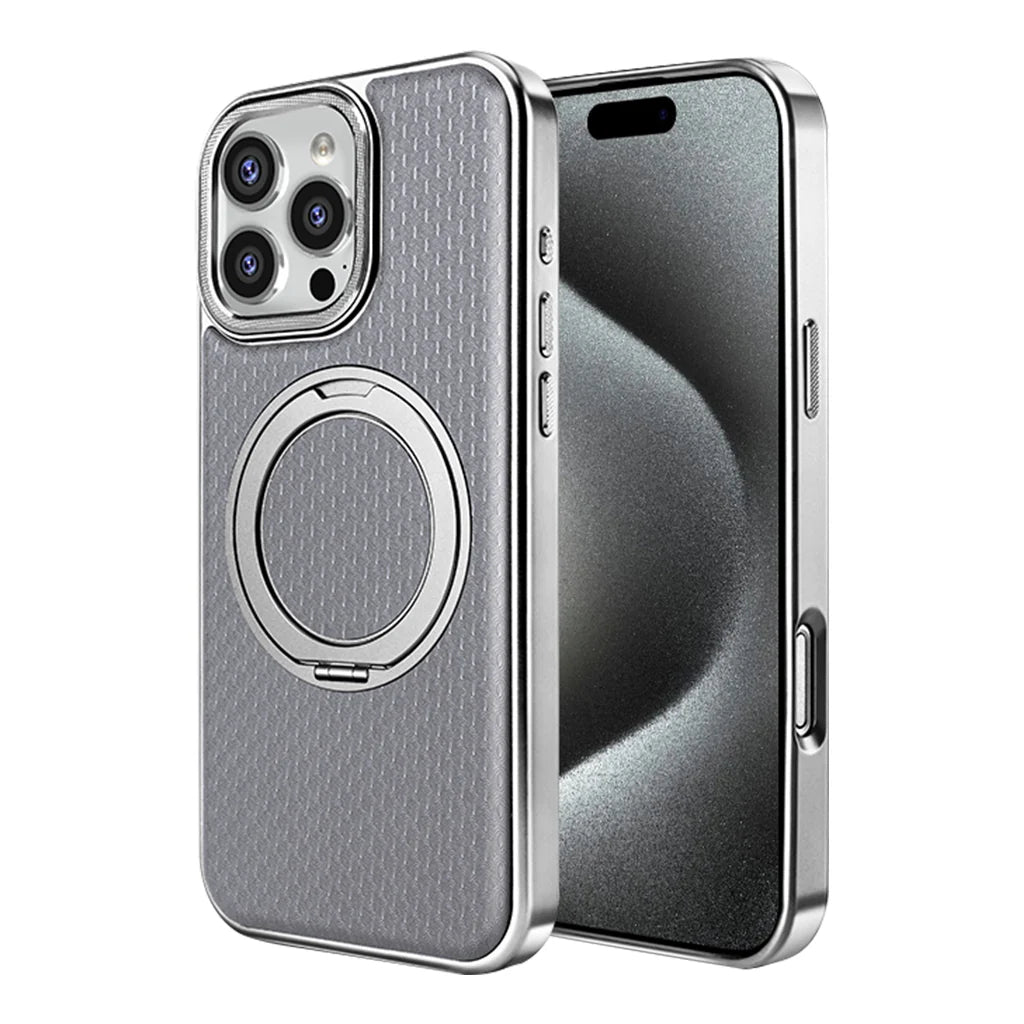Luxury Leather MagCase with Rotating Bracket Holder