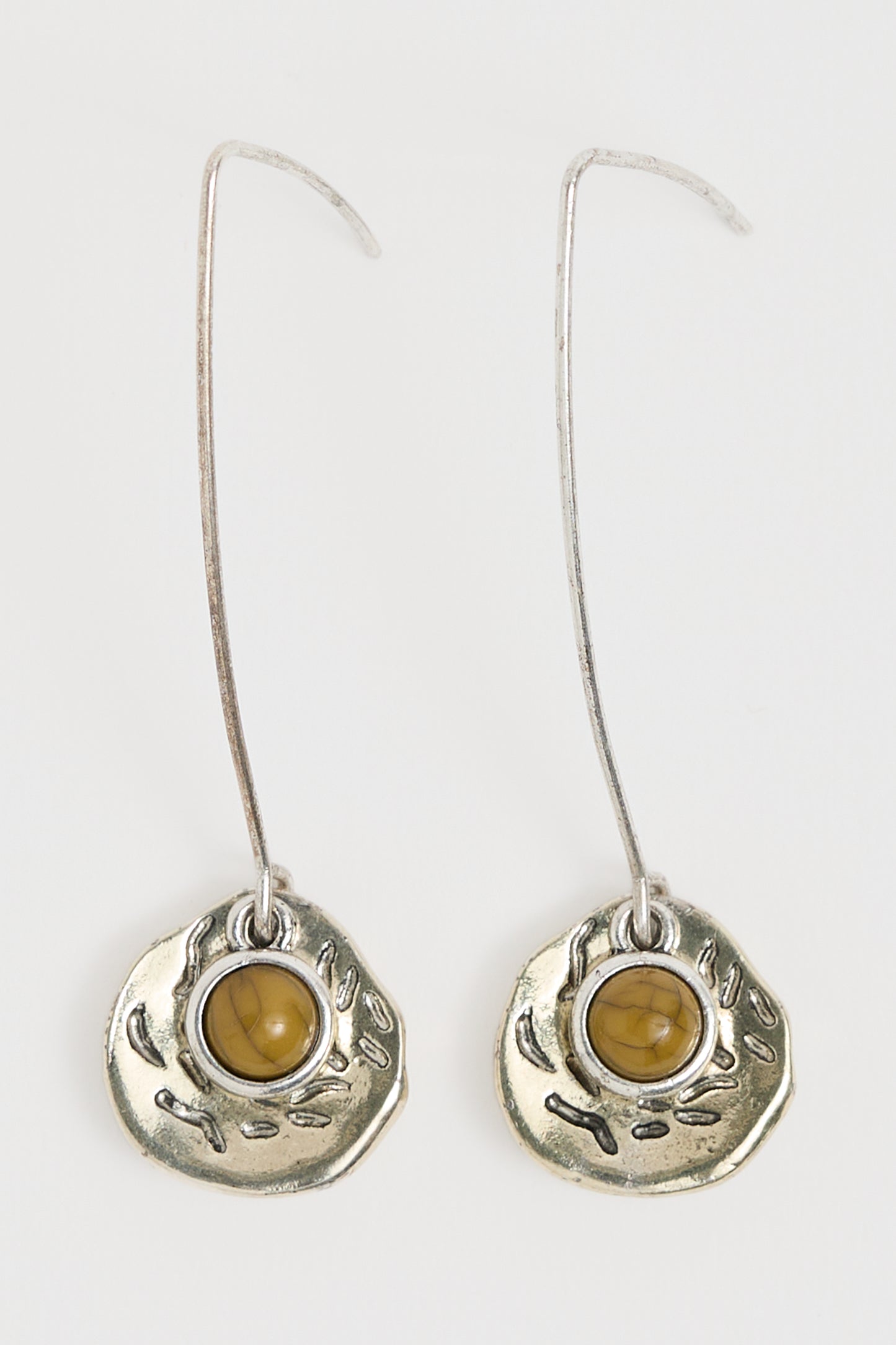 Double Disc Drop Earrings