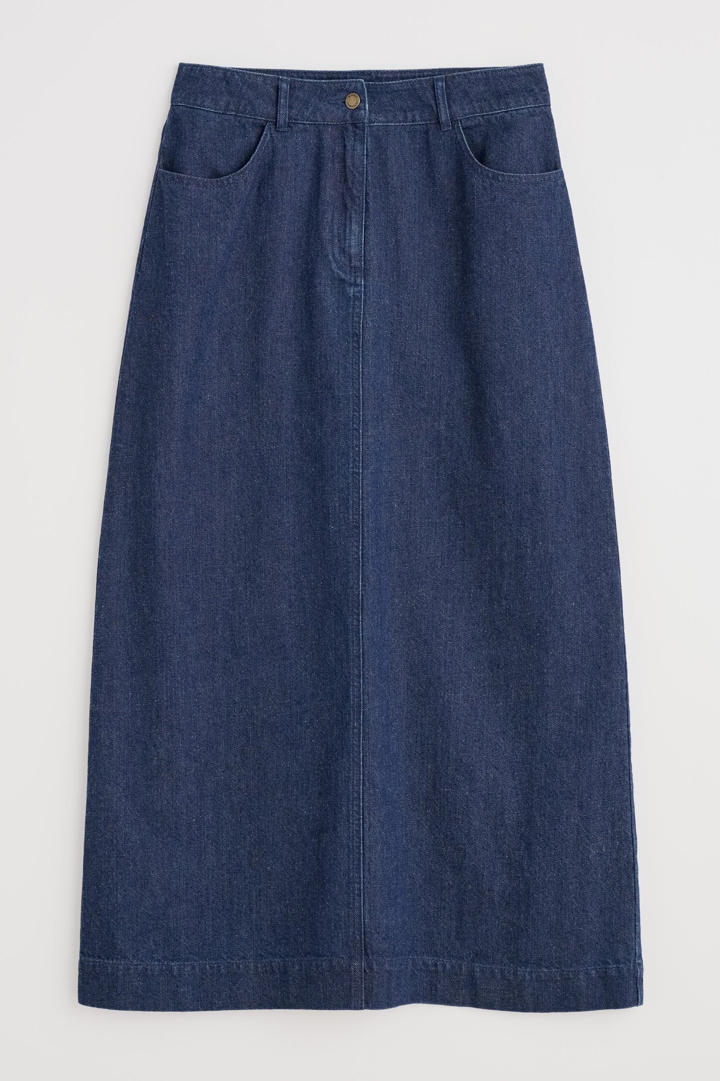 Fruit Tree Midi Denim Skirt