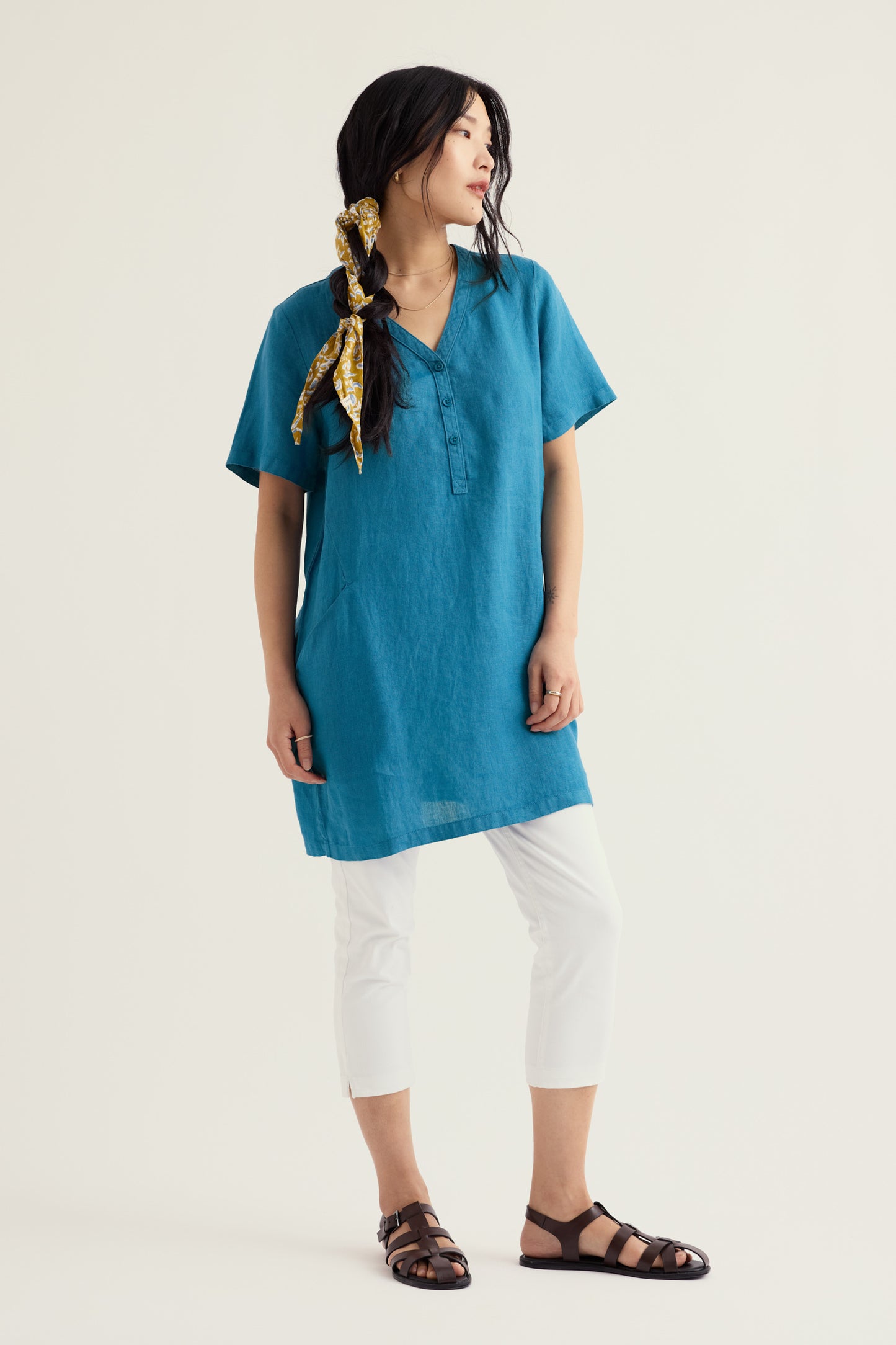 Kestle Mill Short Sleeve Linen Tunic