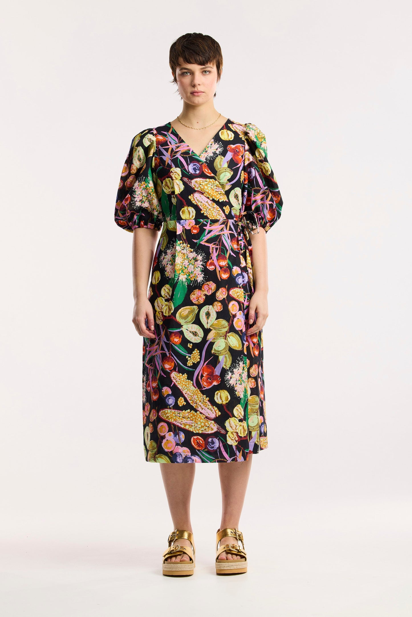 Fruit Of The Land Wrap Dress