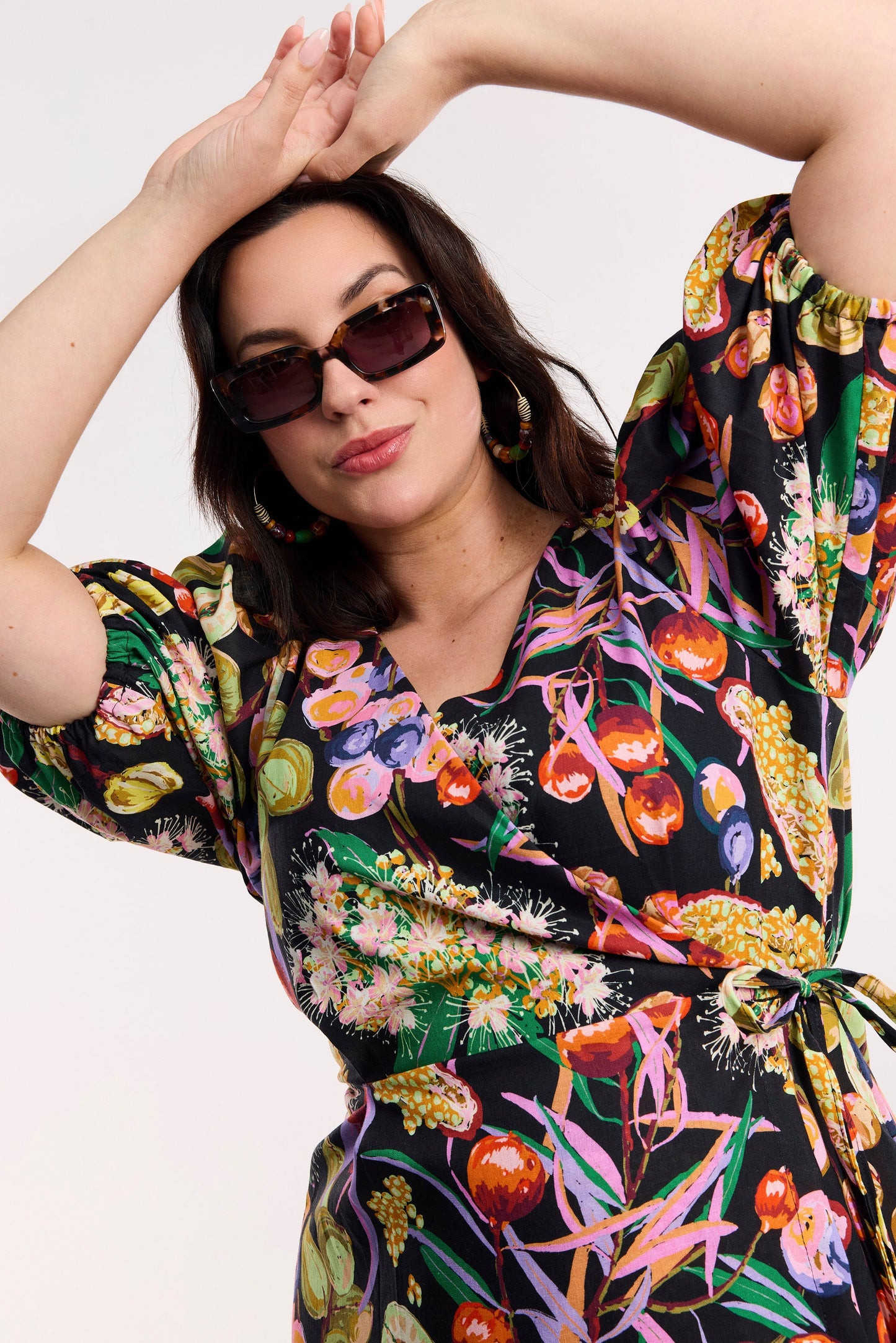 Fruit Of The Land Wrap Dress