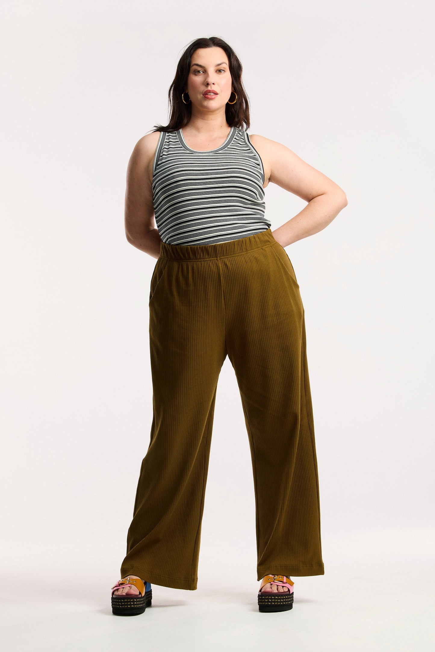 Traveller Luxe Rib Wide Leg Pant