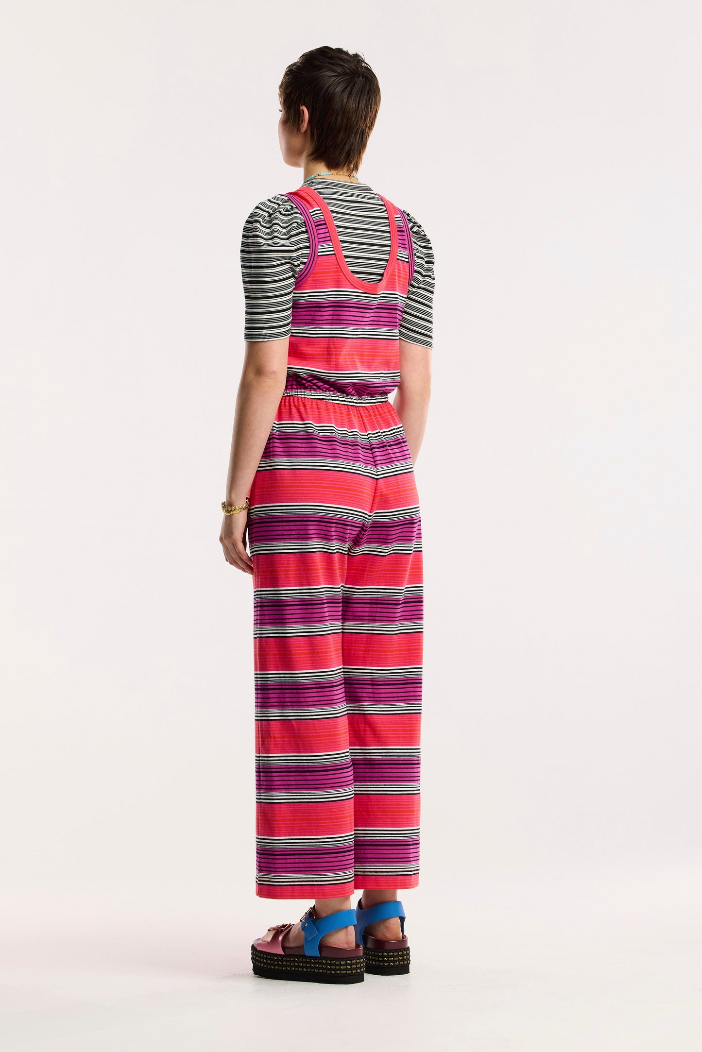 Traveller Stripe Wide Leg Jumpsuit