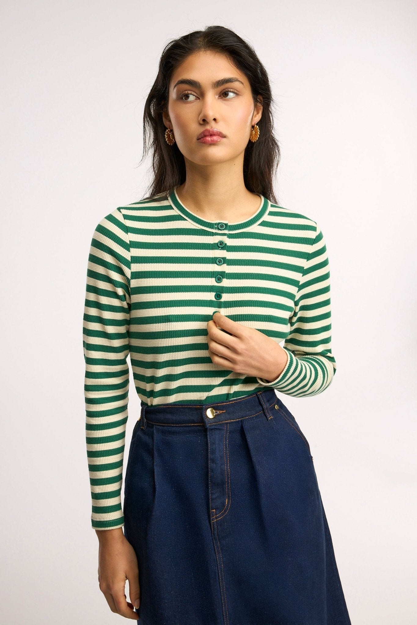 Traveller Waffle Henley Top